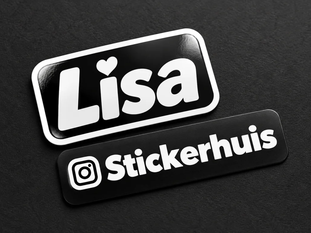 Stickers met achtergrond